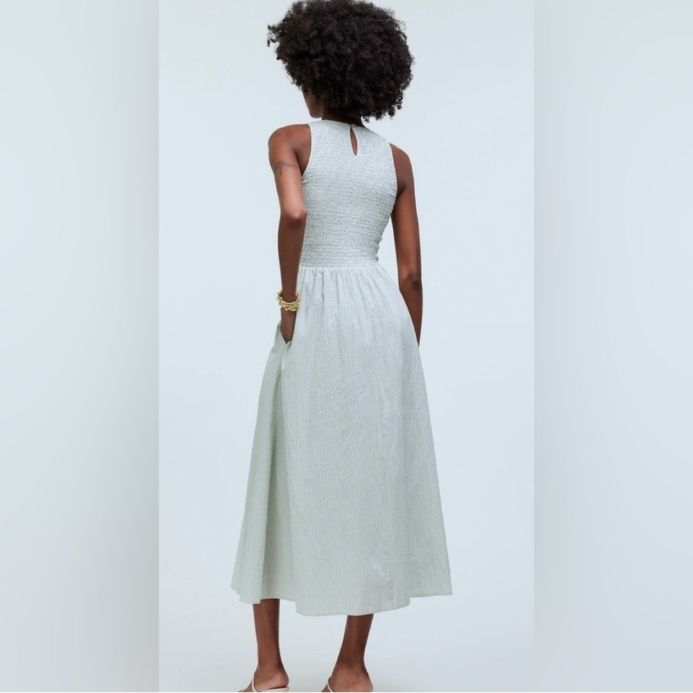 Madewell Light Gray Midi Dress - Picture 2 of 9